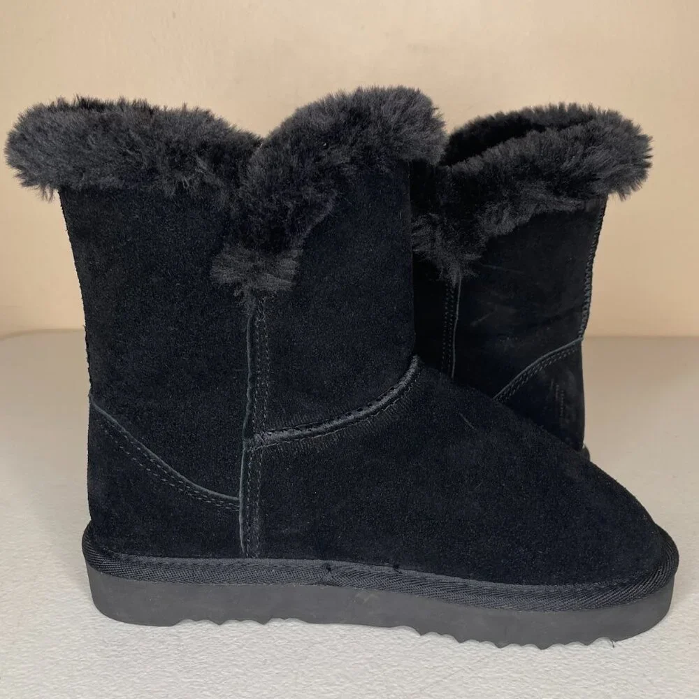 Macy's Style & Co Suede Leather Faux Fur Lined Boots Women’s Size 5